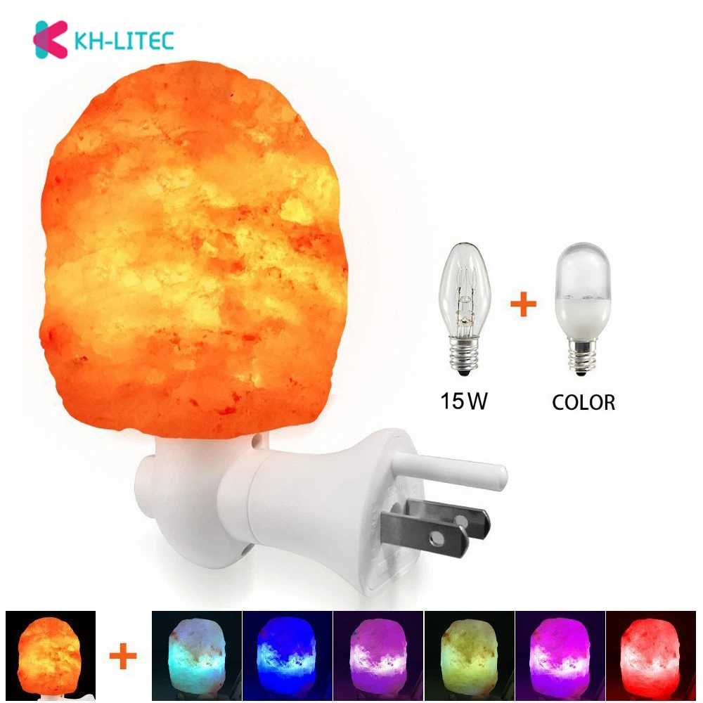 

15W EU US Plug Rotatable Cylinder Mini Hand Carved Himalayan Salt Lamp Air Purifier Crystal Salt Rock Night Light For Bedroom