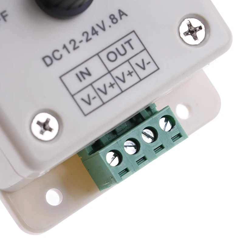 1PC 12-24V 8A Adjustable Brightness LED Dimmer Switch Lamp Strip Driver Single Color Light Power Supply Controller