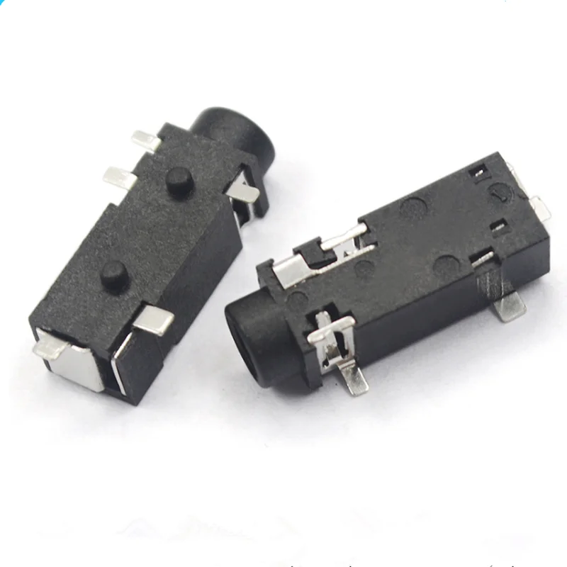 10 개!!! 3.5mm 헤드폰 소켓 pj-328 4P SMD 고정 듀얼 채널 오디오