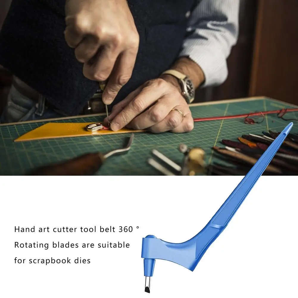 Art Cutting Tool Craft Cutter 360 Degree Rotation Stainless Steel Handheld Engraving Paper Cutting Tool Hand Art Cutting Tool