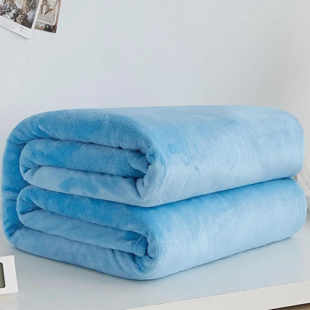 50*70/70*100cm Soft Flannel Blanket Solid Color Thickened Warm Sheets Blankets Throw Rug Home Sofa Bedding плед для кровати