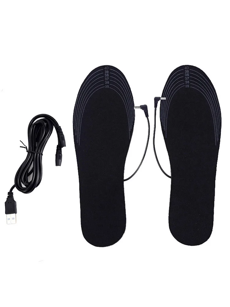 New Heated Shoe Insoles USB Electric Foot Warming Pad Feet Warmer Sock Pad Mat Winter Outdoor Sports Heating Insoles Refined