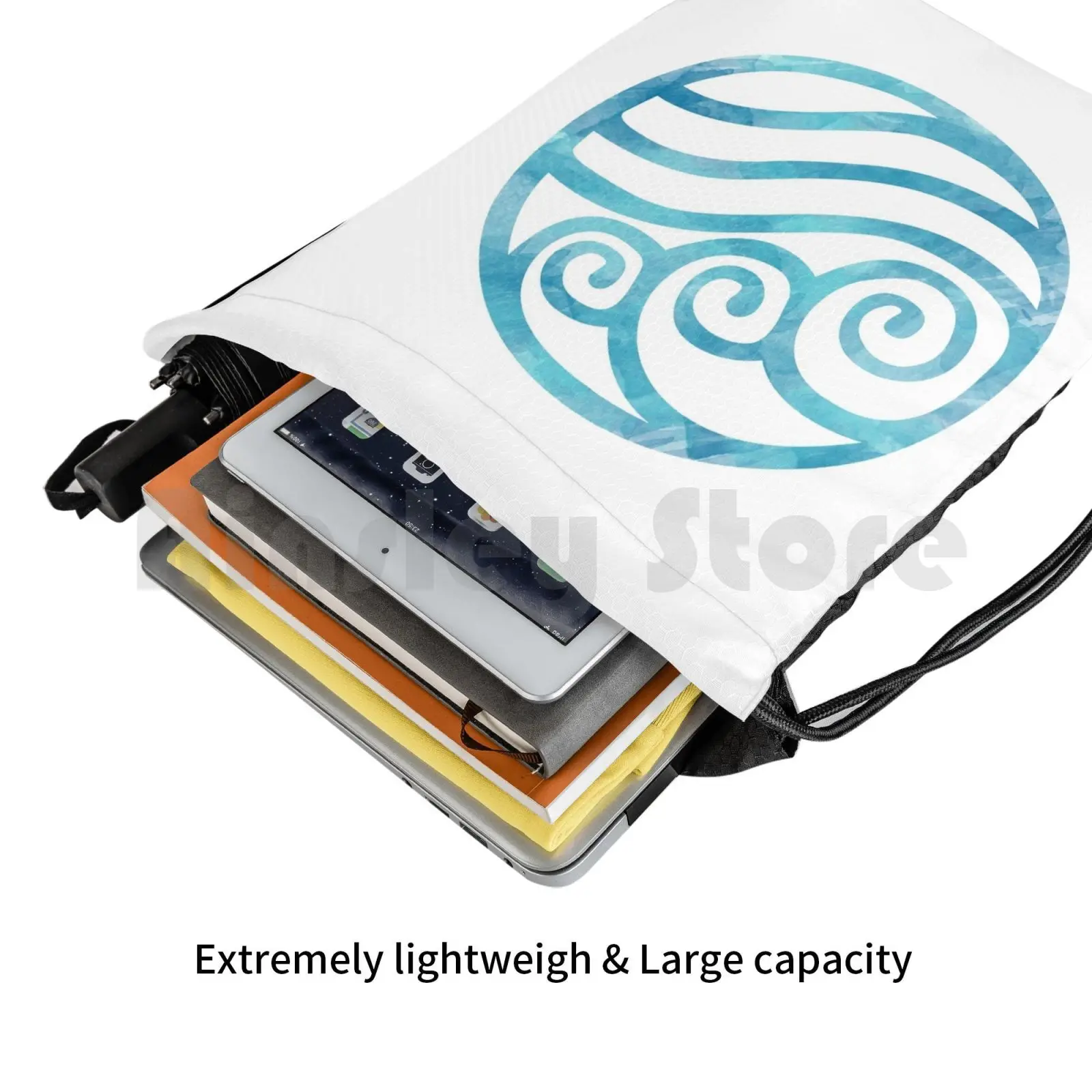 Акварельный рюкзак с символом водного племени, сумки на шнурке, спортивная сумка, водонепроницаемая акварель водного племени The Last Airbender Lok