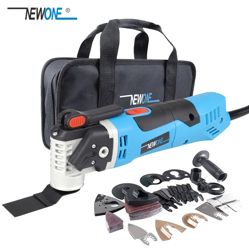 NEWONE Multi-Function tool 350W Quick Release Oscillating Tool Electric Trimmer Quick-change Tool Renovator Blades Wood-cutting