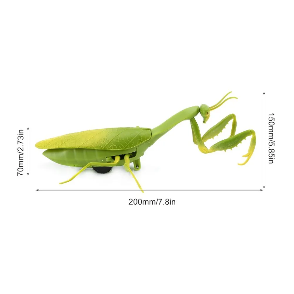 Electric Infrared Remote Control Simulate Mantis Shape Prank Toy Realistic Mini RC Mantis Insect Scary Trick Kids Toys