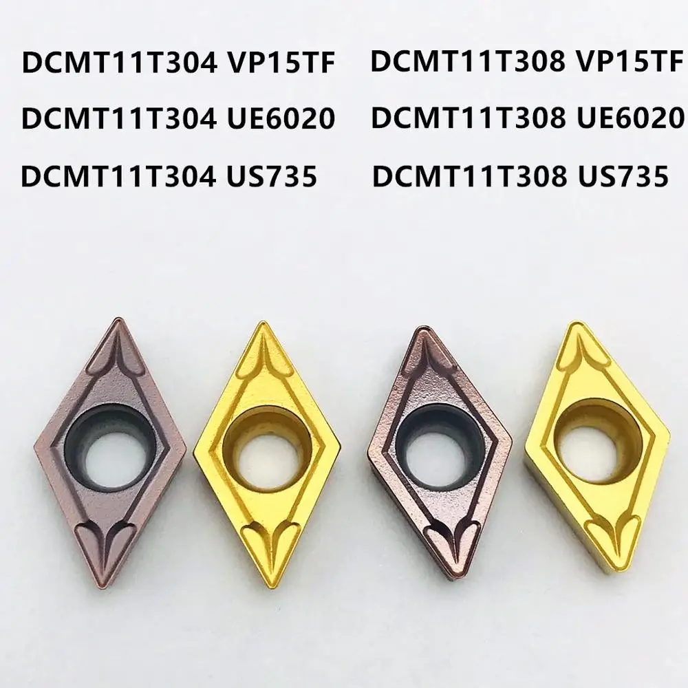 DCMT070204คาร์ไบด์แทรก DCMT11T304 DCMT11T308ภายในเครื่องมือกลึงโลหะเครื่องมือกลึงเครื่องมือ CNC คาร์ไบด์แทรกคาร์ไบด์ dcmt