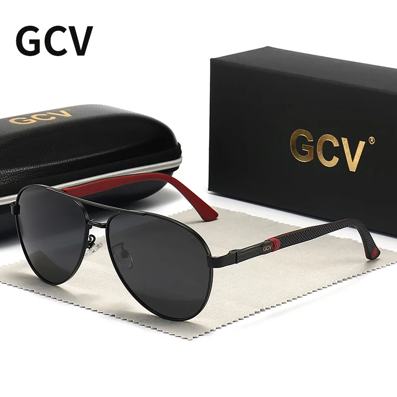 GCV-gafas de sol polarizadas de aluminio para hombre y mujer, lentes clásicas de marca, lentes de revestimiento, lentes de conducción para delicados