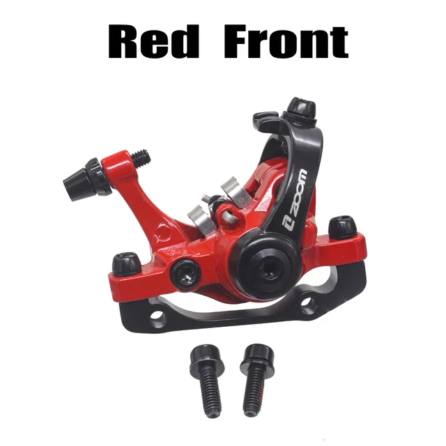 Zoom Aluminum Alloy Bicycle Rear Disc Brake Black Mountain Road Mtb Bike Mechanical Caliper Disc Brakes Cycling Double Brake