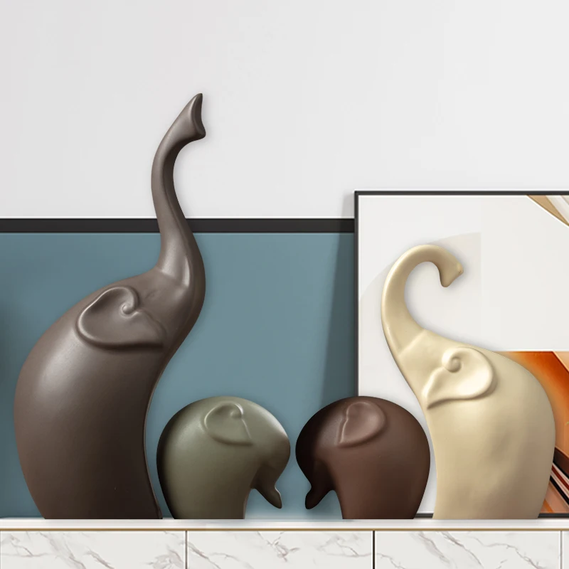 

Elephant ornaments creative ceramic home furnishings northern Europe bedroom porch living room TV cabinet wine cabinet