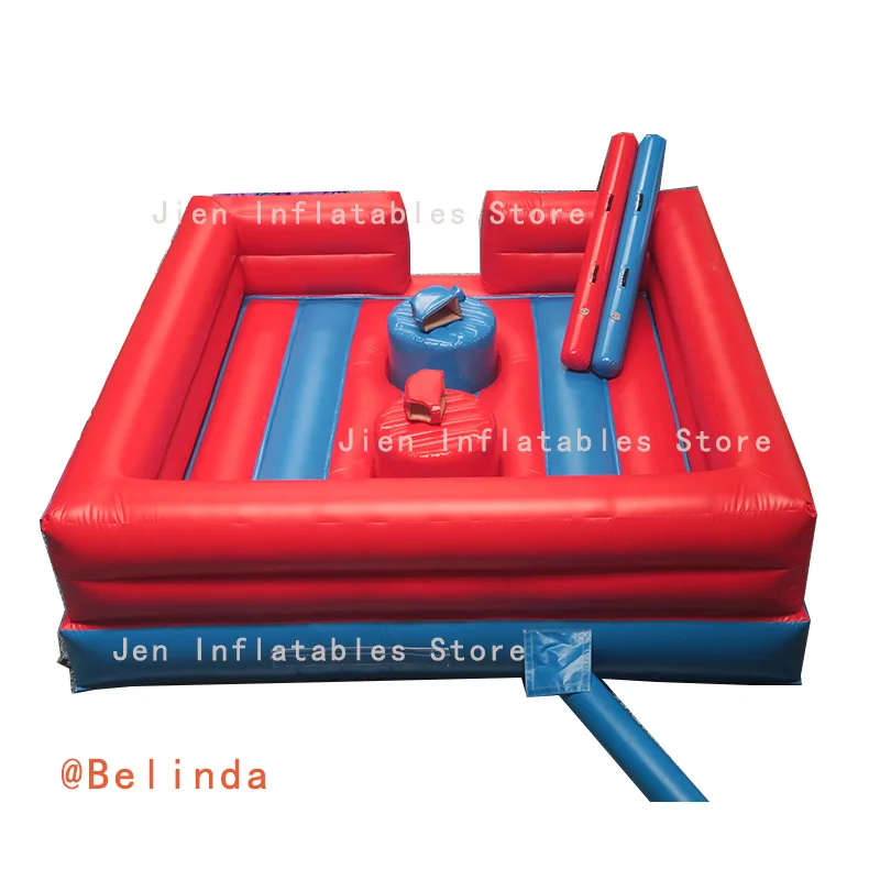 4x4m inflatable jousting sticks fight game,  2 players  inflatable jousting game arena inflatable sport arena