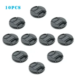 10PCS  10x 49mm Snap-on Front Lens Cap For Camera Sony Nikon Panasonic Canon Olympus Protector New Camera Cover with Strap