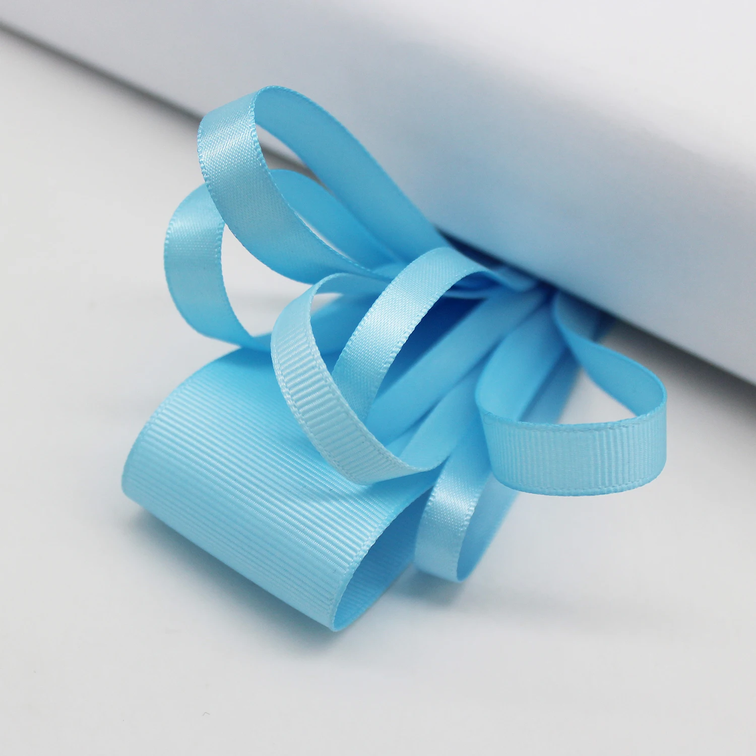 5 Meter/Lot Solid Color Blue Topaz Double Face Polyester Satin Ribbon Blue sky Grosgrain Ribbon DIY Gifts 6mm 9mm 16mm 25mm 38mm