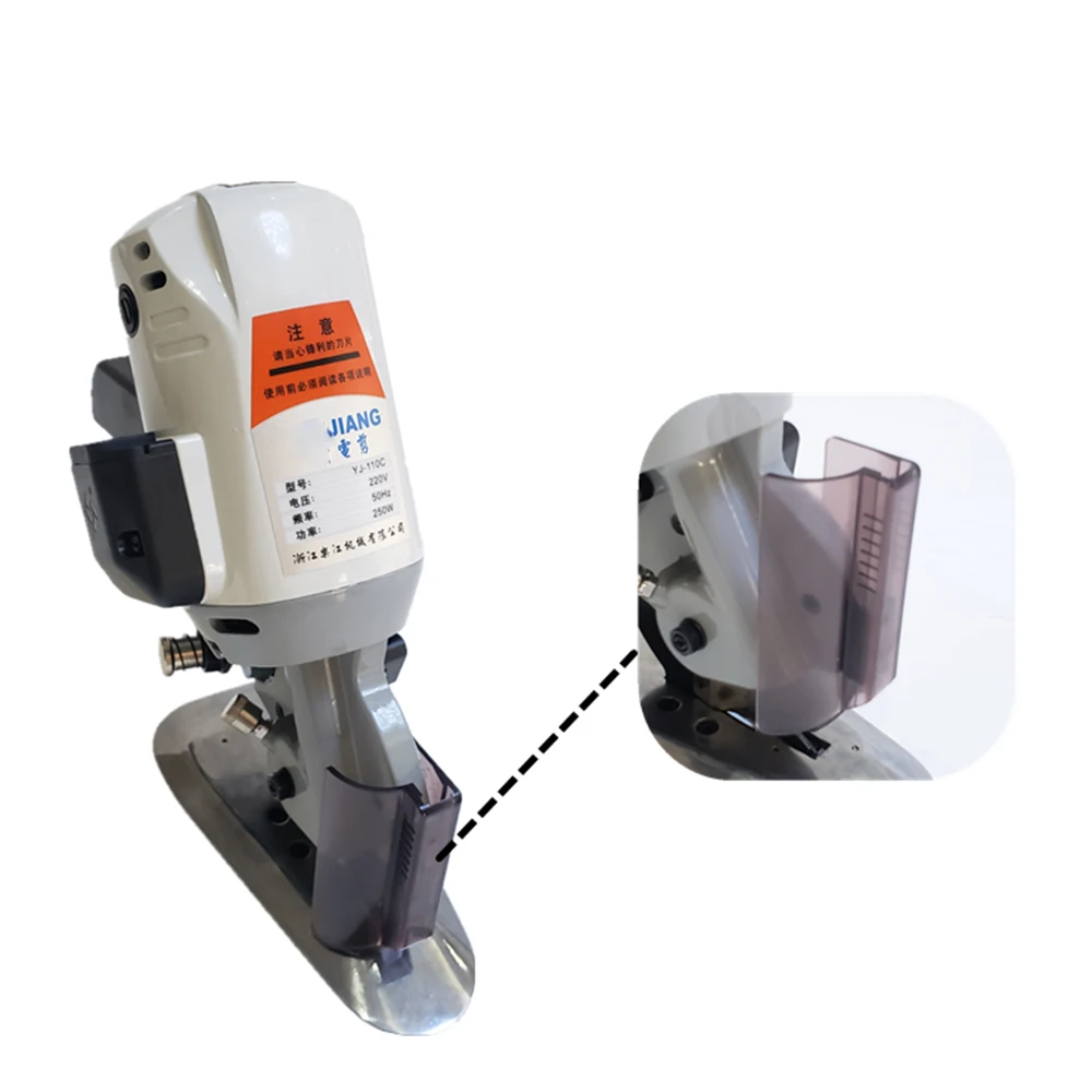 1Pcs YJ-110ประเภทไฟฟ้าเครื่องตัดผ้าตัดผ้ารอบมีดตัดไฟฟ้า Hand Push กรรไกร