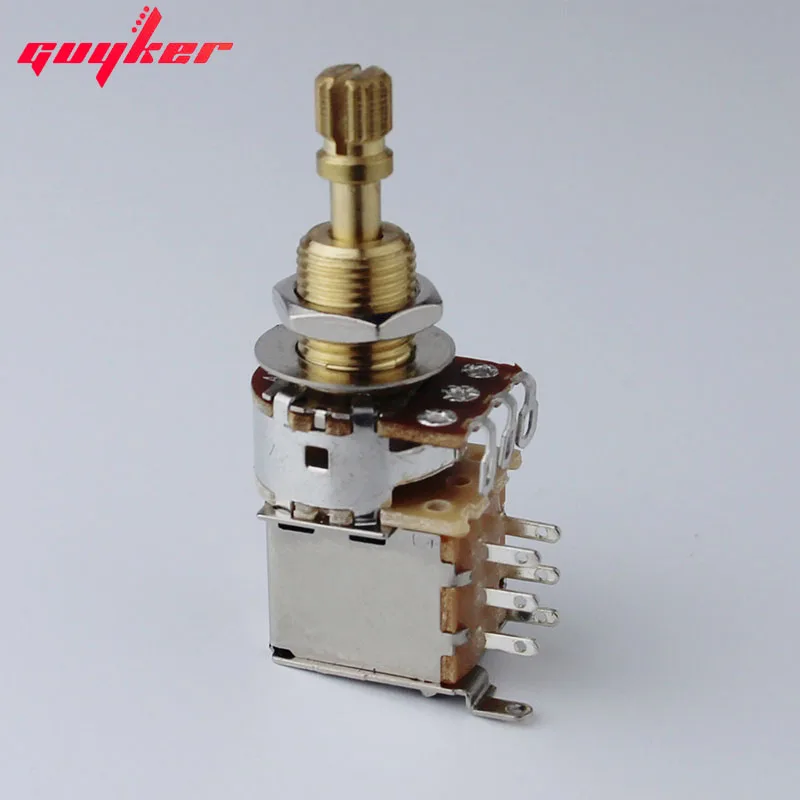 1 PCS A500K Push-Push Guitar Potentiometer Copper Short Split Shaft