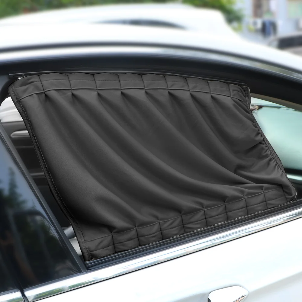 

2 Pcs/Set Car Curtain Automobile Window Sunshade Polyester Sun Visor Blinds Cover Front Rear Windows Car-Styling