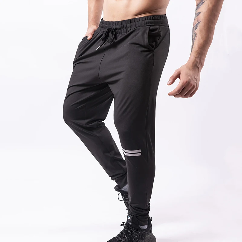 Custom Logo Mannen Hoge Elastische Running Broek Sneldrogende Ademend Joggers Joggingbroek Bodybuilding Fitness Gym Sportkleding Broek