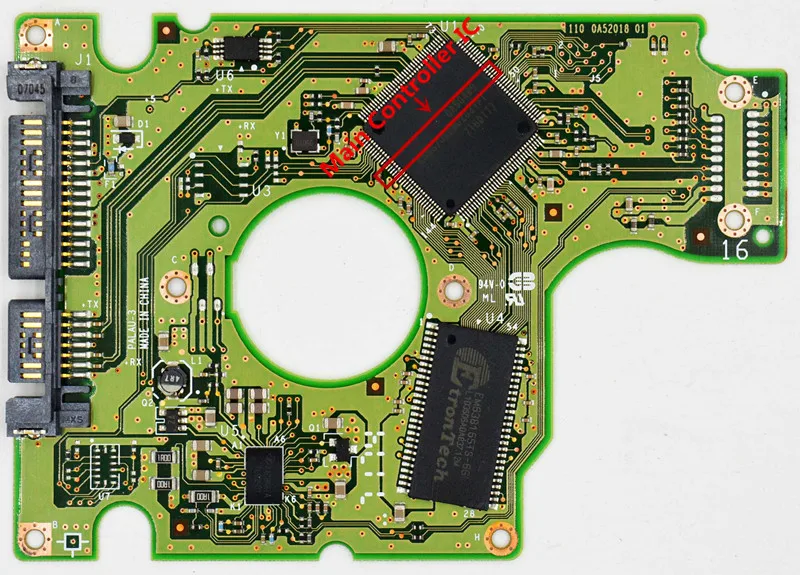 Hitachi hdd pcb 110 220 0a52018 01/ic: 0a50489/hts541680j9sa00、hts541660j9sa00、hts541612j9sa00