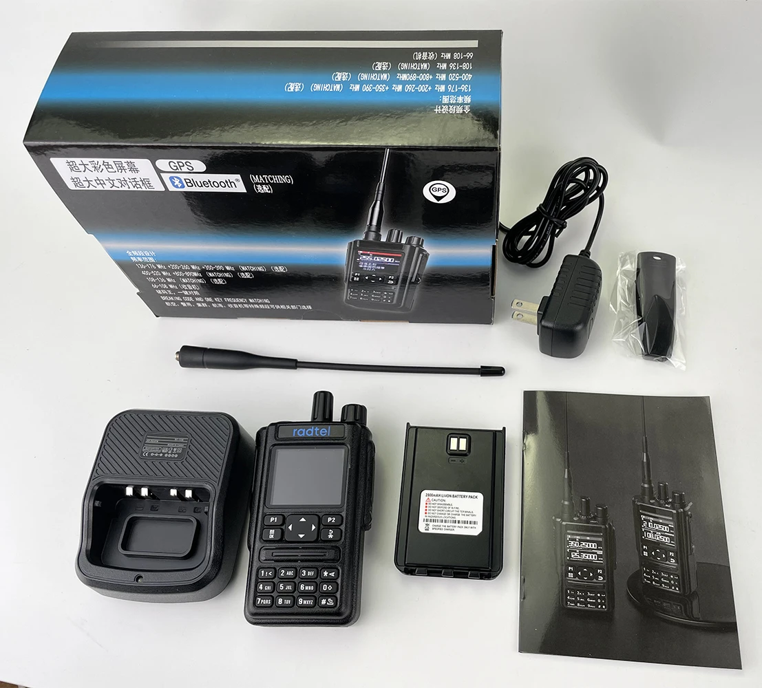 None-GPS/Buletooth Ver. Radtel RT-490 Amateur Ham Radio 256CH Air Band Walkie Talkie  VOX SOS LCD Police Scanner Aviation