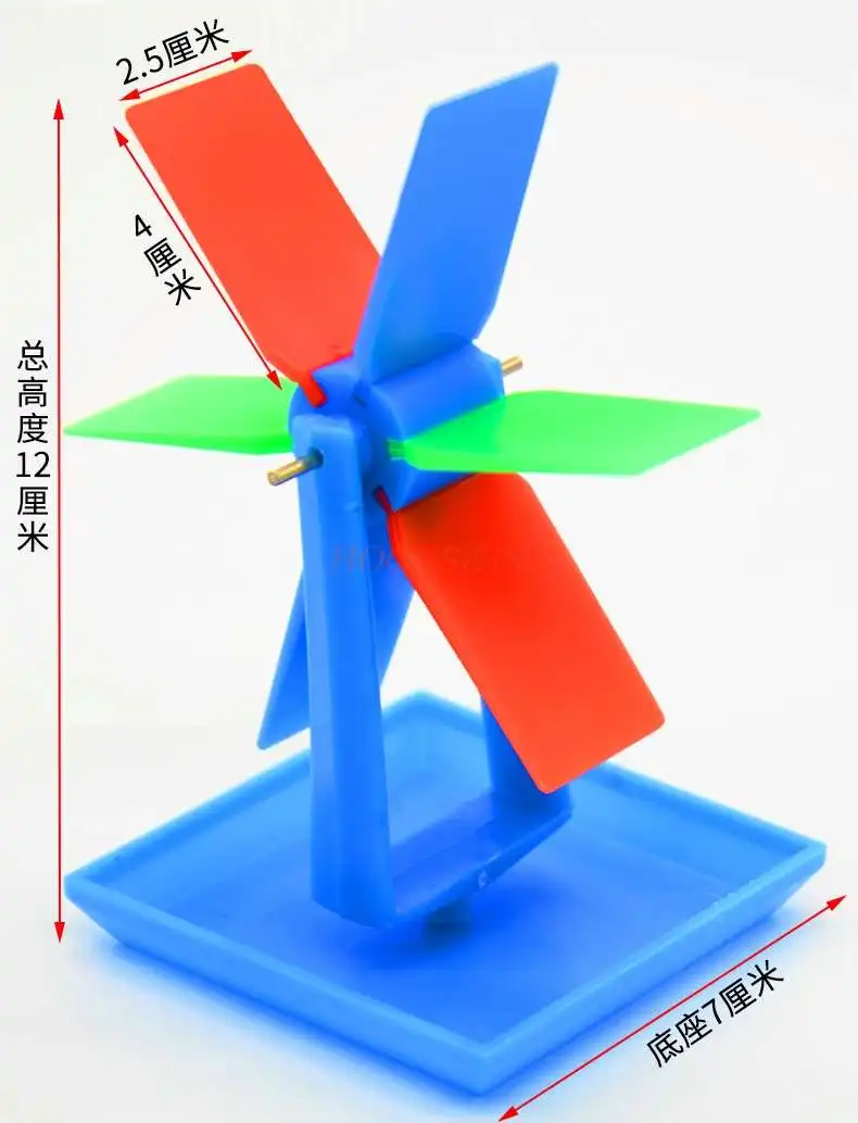 Assemble the material of the water wheel to compare the rotation speed of the water wheel