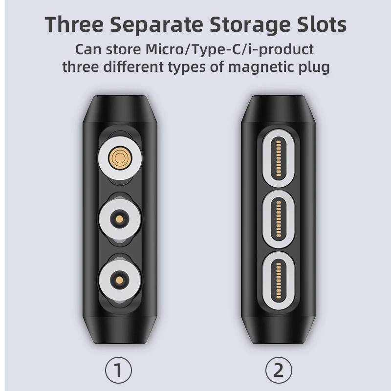 Magnetische Stecker Fall Portable Storage Box Für iPhone Micro USB Typ C Magnet Chagrer Adapter Stecker Kabel Veranstalter