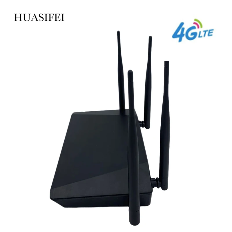 Huasifei 4G Wifi Router Sim Kaart Met 4 Externe Antennsuper Goedkope Draadloze Router Met Sim Card 300Mbps 4G Lte Wifi Router