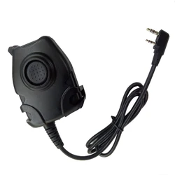 Waterproof  PTT Cable For Z Tactical Headset ComtacII H50 MSA SORDIN H60 HD03 Headset For Kenwood For Baofeng Two Way Radio
