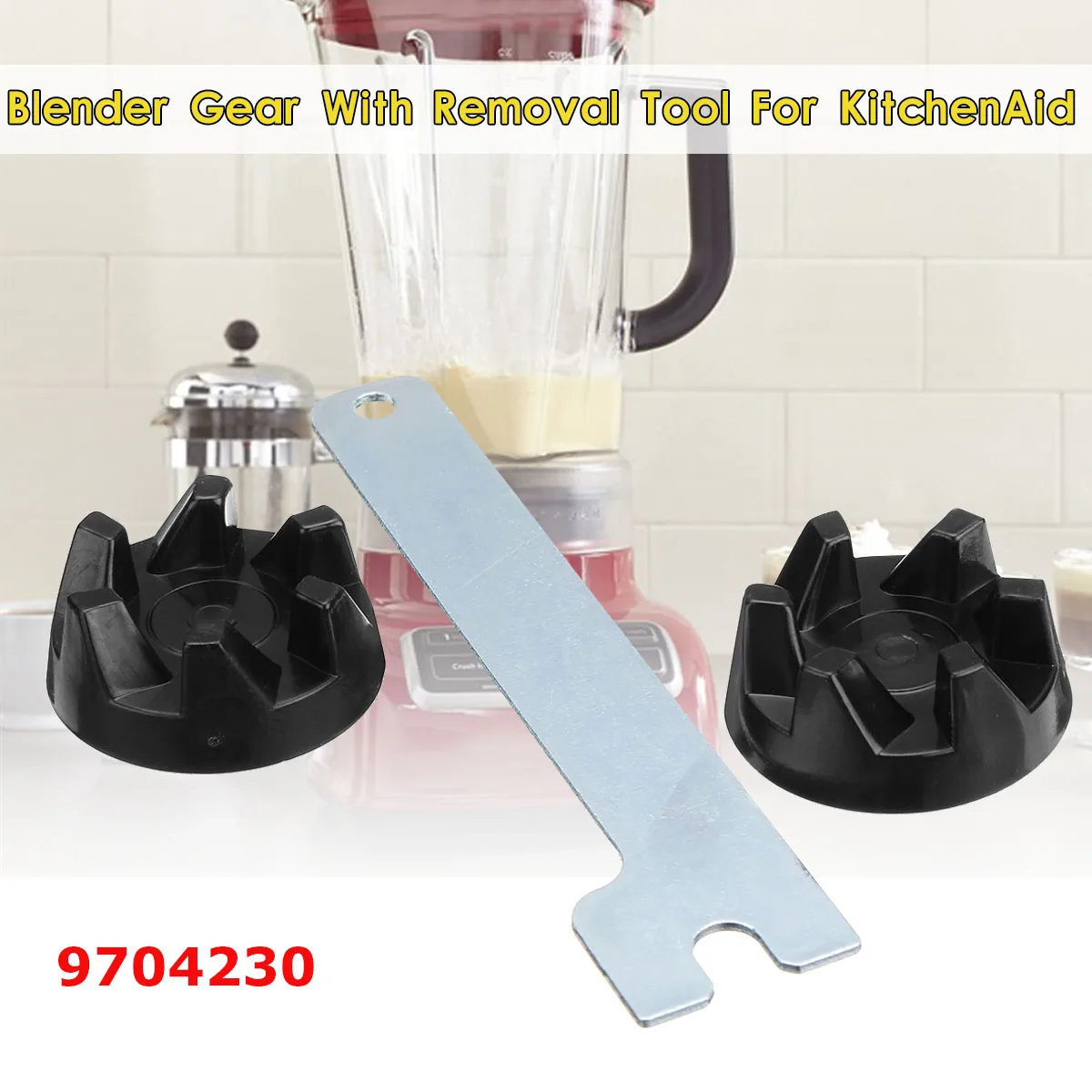2pcs Rubber Coupler Gear Clutch With Removal Tool for Blender KitchenAid 9704230