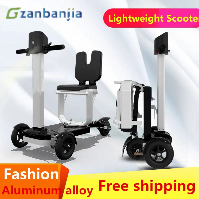 

Free Shipping Electric Scooter Handcycle Power Battery Folding Lightweight Electric Scooter Wheelchair