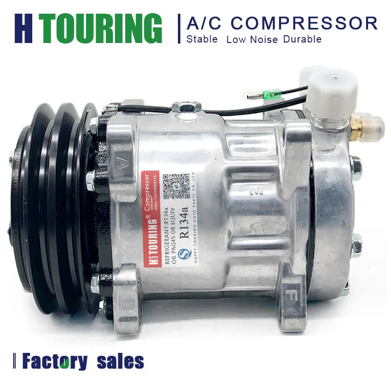 

For Car Sanden SD7H15 7863 7867 8024 8031 8062 12V AC Air Conditioner Compressor SD7H15 4663 4779 6036 8104 8258 132mm AA 2PK