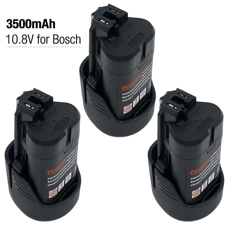 10.8V 3.5Ah Replacement Battery for Bosch BAT411 GBA12V30 BAT412 BAT413 BAT414 GSB GSR 10.8-2-LI PS10-2 PS20-2 Li-Ion Battery