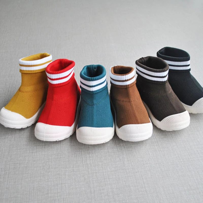 

Warm Plush Kids Sneakers Running Children Shoes Boys Sport Shoes Girls Knit Socks Sneakers Outdoors Soft Casual Baby Shoes