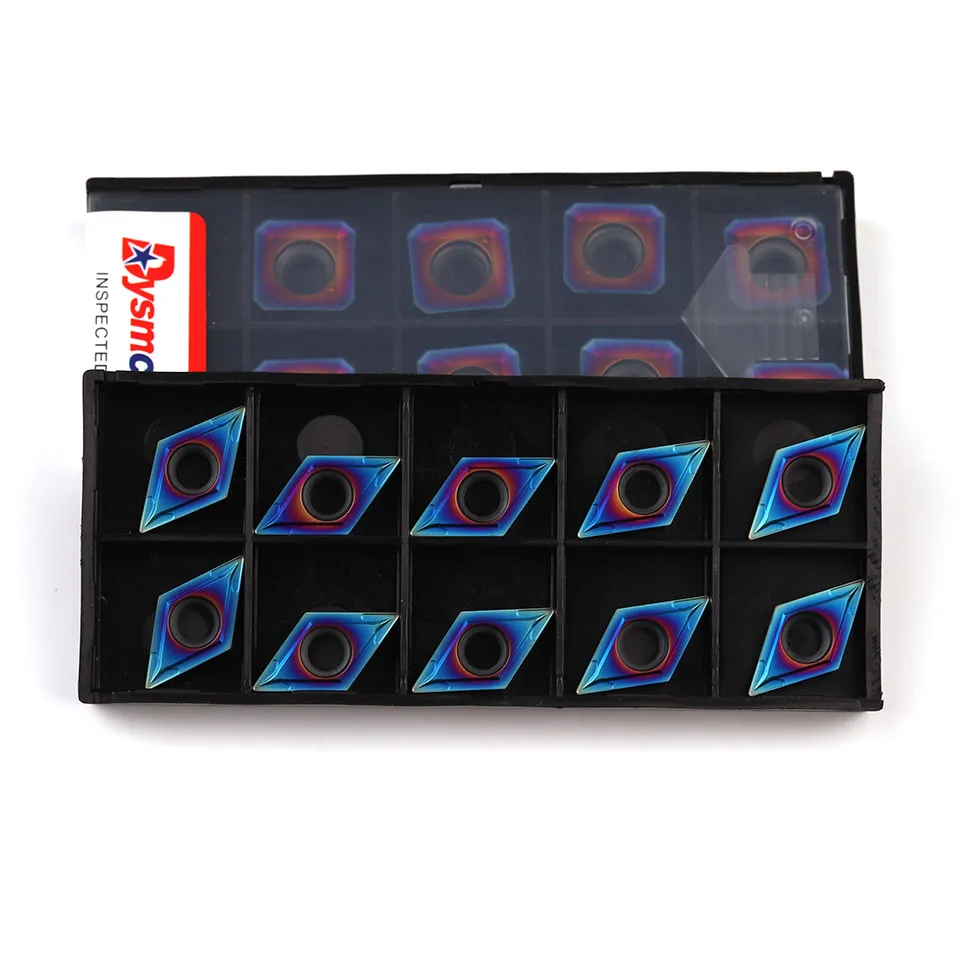 DCMT11T304 DCMT11T308 عالية الجودة لون الدائرة الداخلية تحول أداة شفرة من الكربيد تحول مخرطة باستخدام الحاسب الآلي شفرة