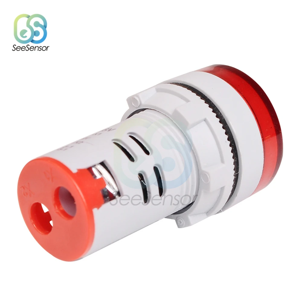 Mini Digital Voltmeter 22mm Round Panel DC 6-100V Volt Voltage Tester Meter Monitor Power LED Indicator Pilot Lamp Light Display