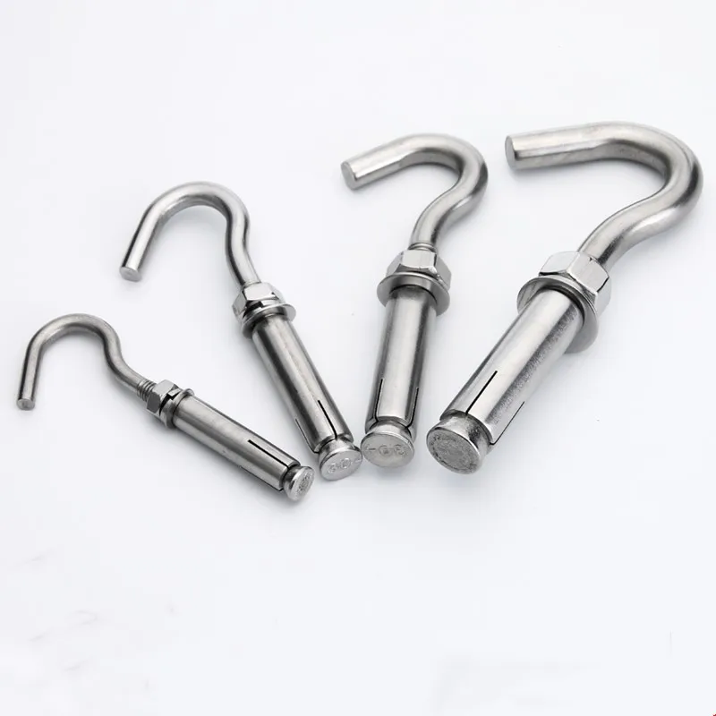 304 Stainless Steel Expansion Screw Hooks Lifting Ring Clothes hook M5 M6 M8 M10