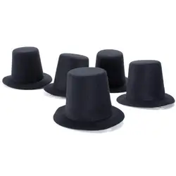 20pcs Mini Top Tall Hat  High 9cm Millinery Fascinator Base DIY Craft Alligator Clips EVA Women A006