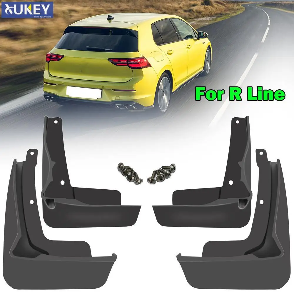 Set FOR VW Golf 8 MK8 R-Line GTI GTD GTE Hatch 2020 2021 2022 Splash Guards Mud Flaps Mudguards Flap Fender Cover