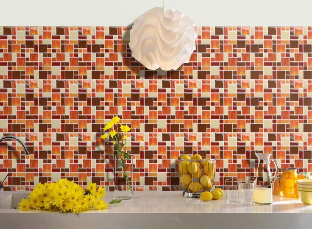 Vinilos Decorativos Pared Wood Pattern 3D Mosaics Peel and Stick Tile Self Adhesive Square Tiles Backsplash 250x250mm