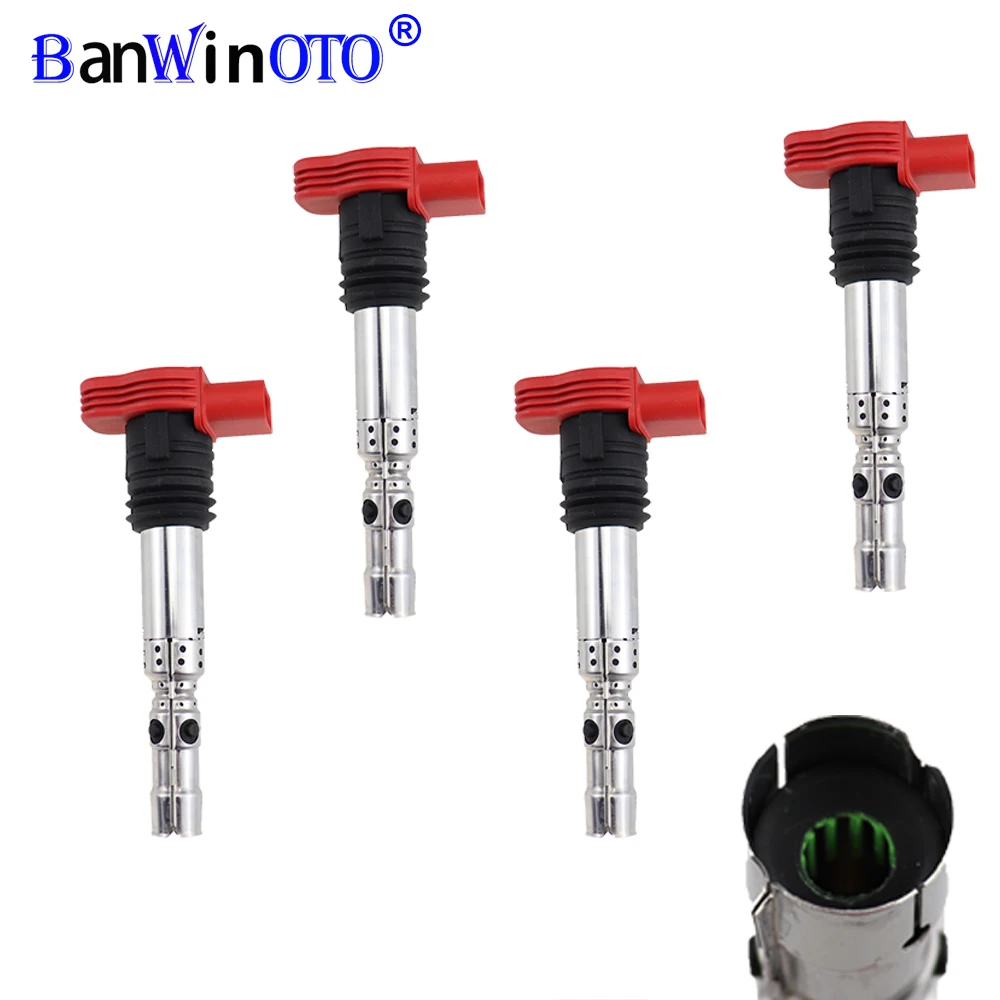 4Pcs/Set Ignition Coils For AUDI A4 1.8T Turbo 2001-2005 06C 905 115 B L M E F G H K/ 06C905115 For VW Jetta Bora Golf Passat