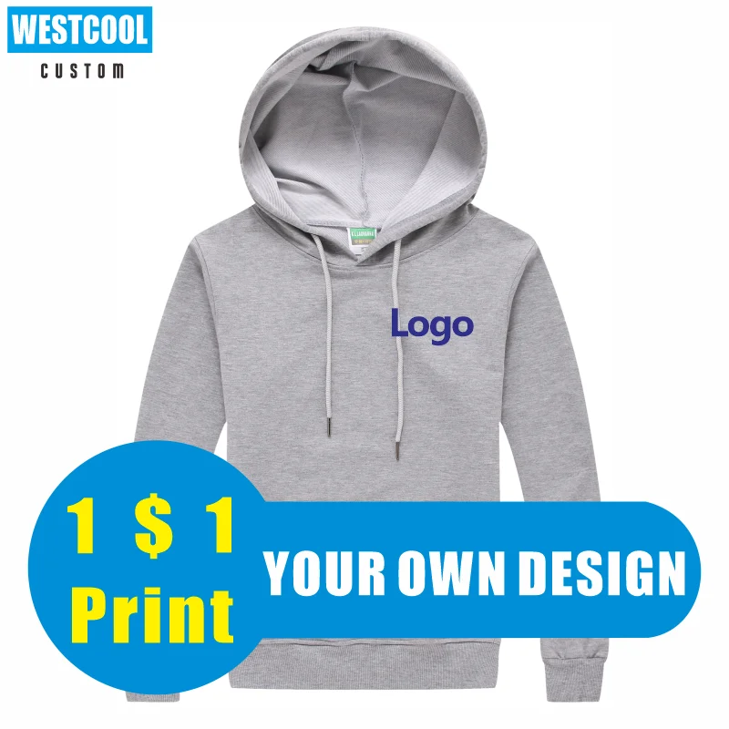 

11 Color Hooded Sweater Custom Logo Print Personal Design Brand Embroidery Hoodie Picture Men And Women Sweatershirt WESTCOOL