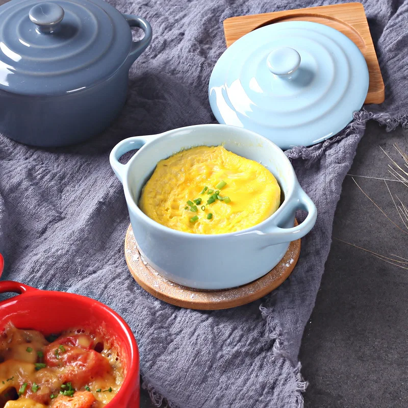 Hot Mini Ceramic Soup Stock Pot With Cover Kids Children Stew Egg Bowl Lid Saucepan Restaurant Home Kichen Used Cooking Pots