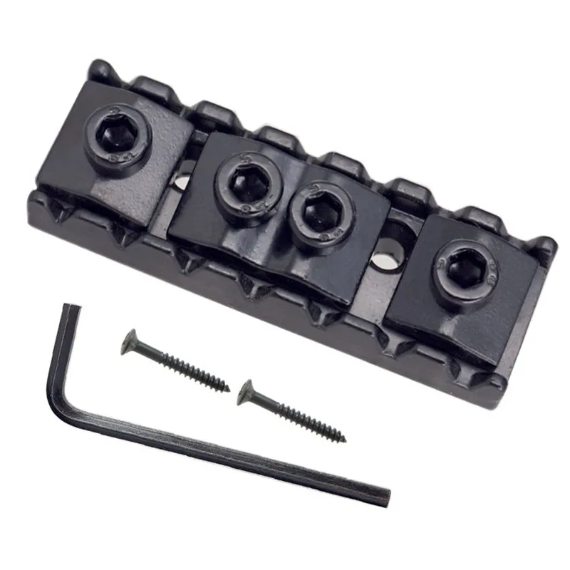 1 Set Black 7 Strings Tremolo Electric Guitar Bridge Double Locking Systyem Accessories Parts Musical Instrument