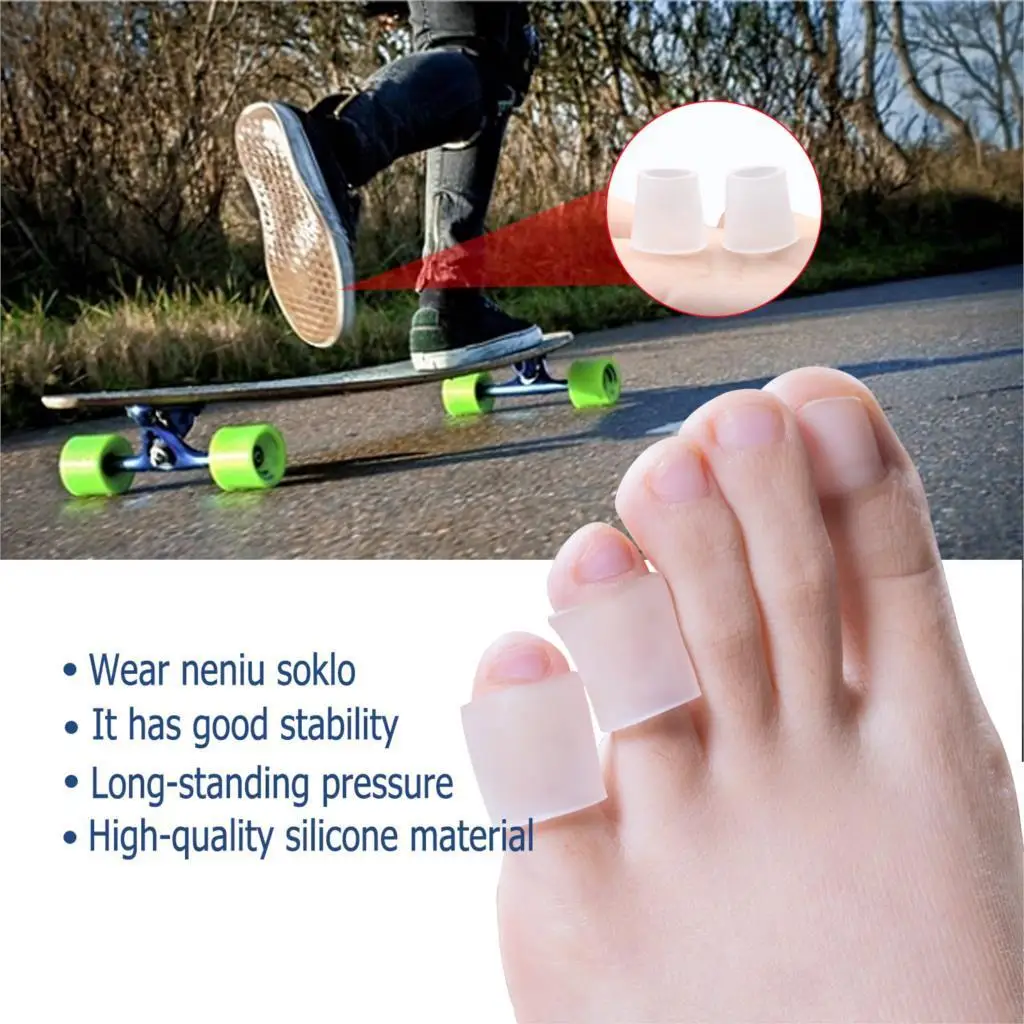 2pcs Transparent Gel Fingers Protector Foot Corn Corrector Hammer Toe Separator Foot Suppor Toe Care Product Corrector Hammer