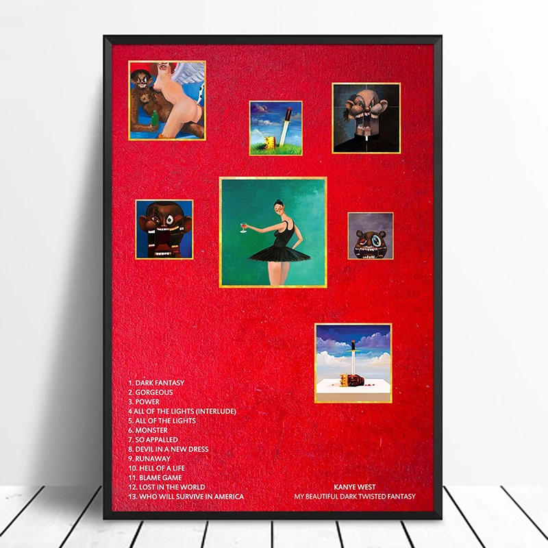 Kanye West MBDTF 3LP 未開封 限定盤 ポスター付 Kanye West - My Beautiful Dark Twisted Fantasy Album Pop Music