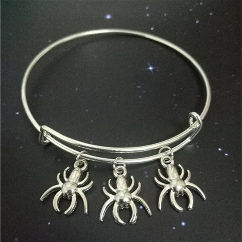 Spider Bracelet Silver Color Bracelet Insect Bracelet Gift for Her Party Accessories Funny Gift Novelty Jewelry