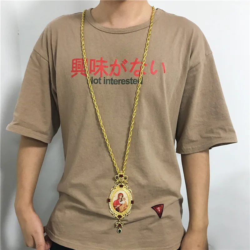 Orthodox Cross Jesus Crucifix Pendant Virgin Mary Religious Jewelry Pectoral Cross Prayer Articulos Catolicos крест в машину