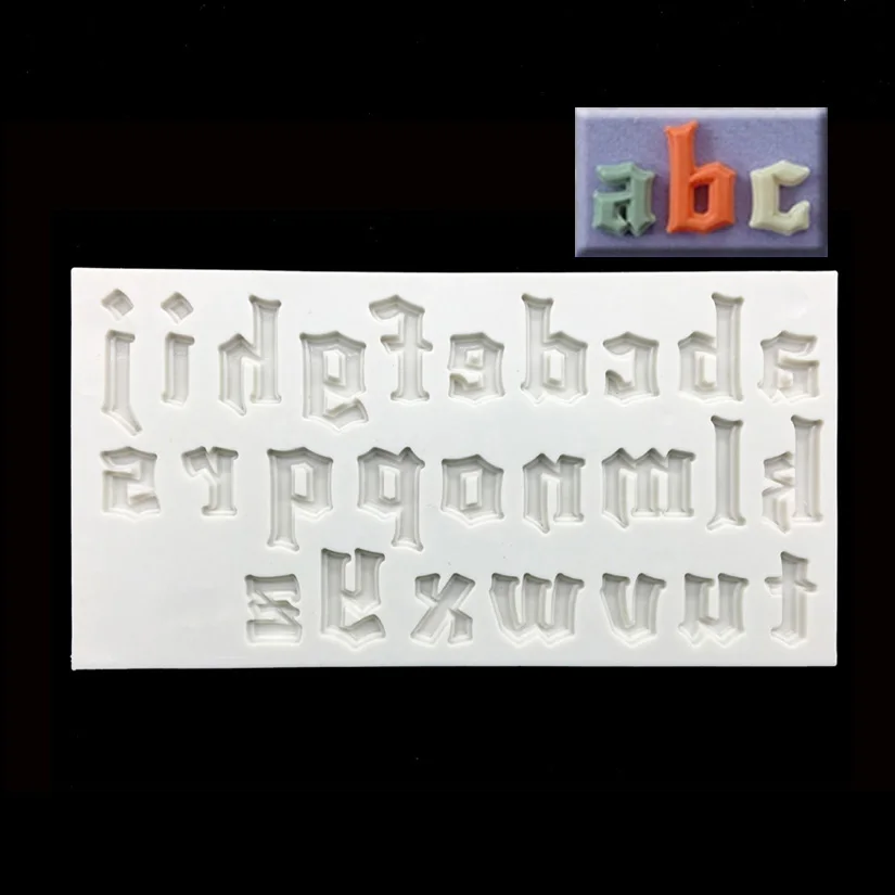 Gotische Alphabet- und Zahlen-Fondant-Kuchenform Schokoladenform für Küchendekoration – Detail 4