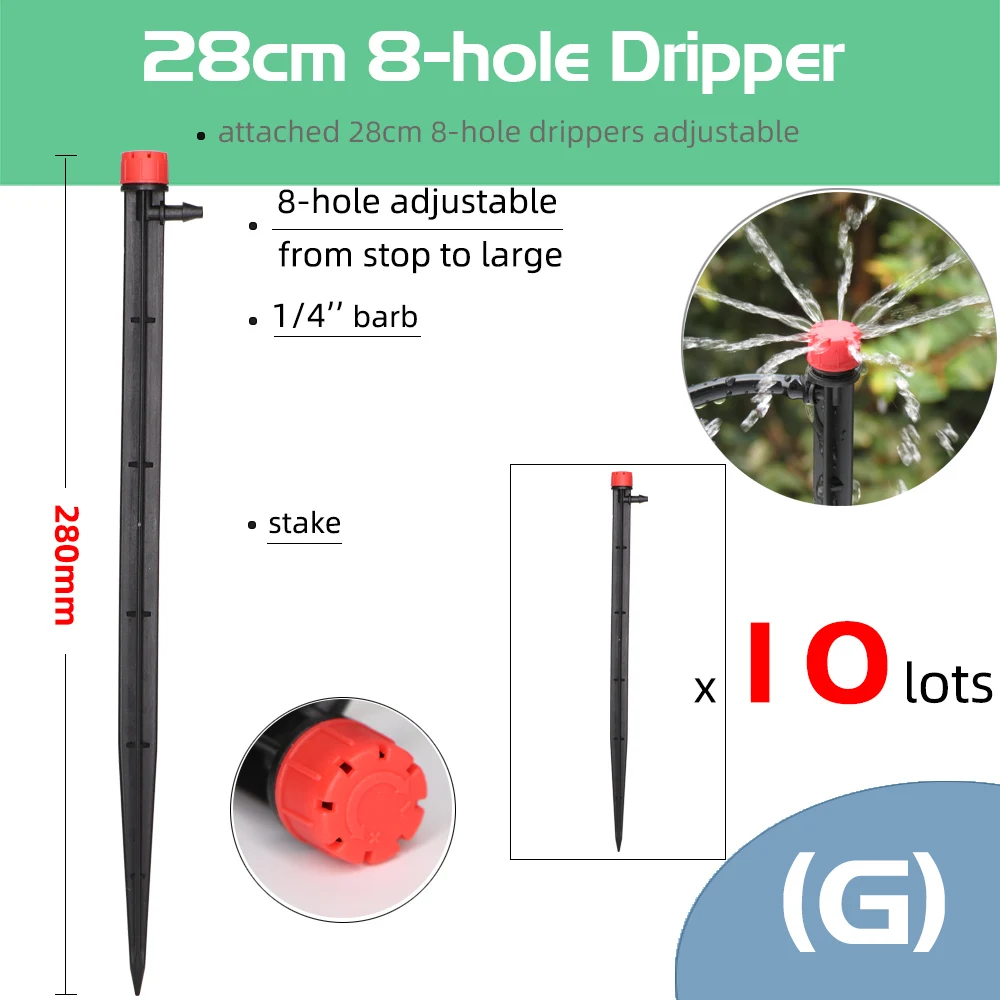 MUCIAKIE 24 Types Garden Irrigation Watering Sprinklers Micro Spray Nozzles for Self-Watering System Hanging Fogger Greenhouse