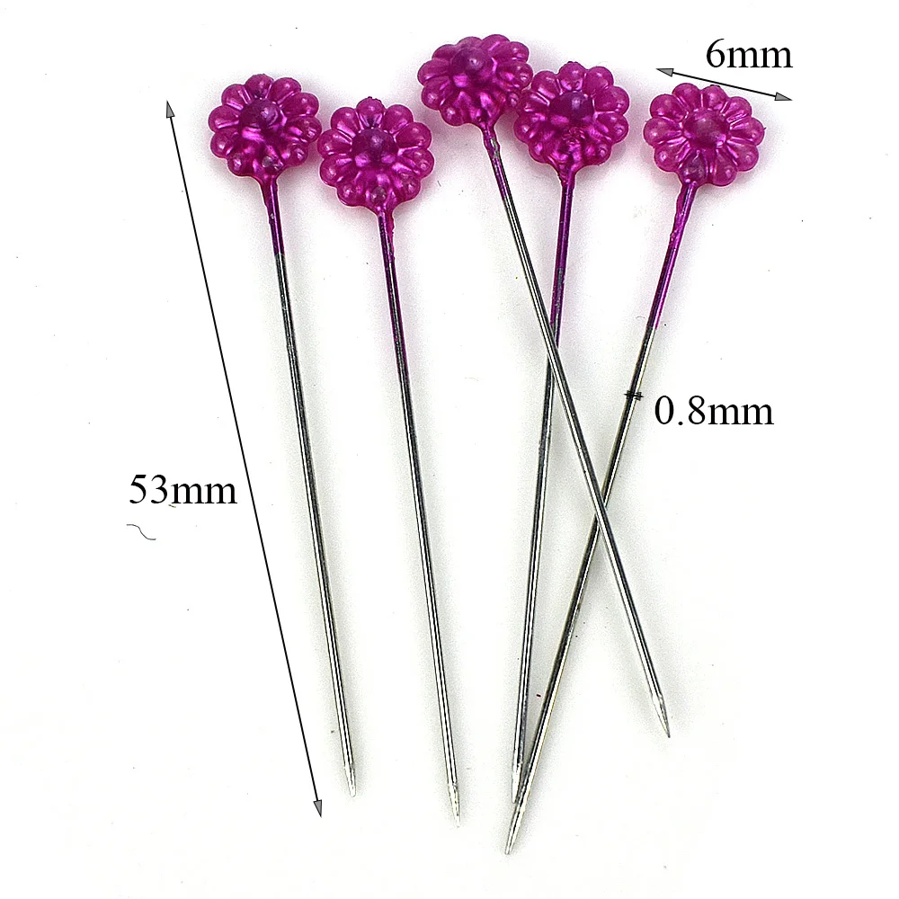 360PCS Colorful Headed Quilting Pins Tools Needle Straight Sewing Pins Head Pins Weddings Corsage Dresage Safety Head Scarf Pin