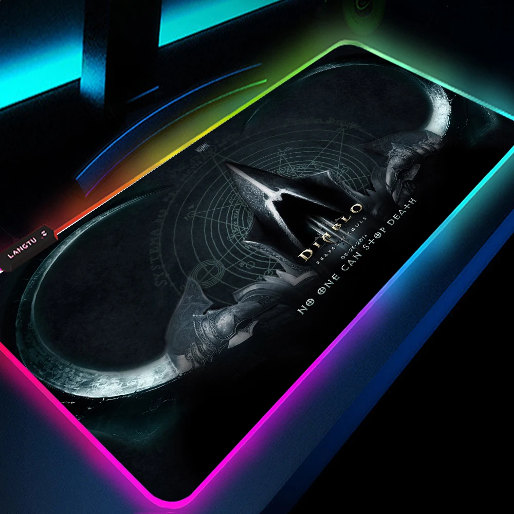 Backlit Mat Diablo Full Gaming Computer Desk Table TABL MAT Computer Accessories Rubber Pads Pc Gamer Complete Large Mouse Pad