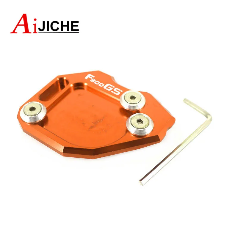 Motorcycle CNC Kickstand Foot Side Stand Extension Pad Support Plate For F800GS F800 GS F 800GS 2008-2015